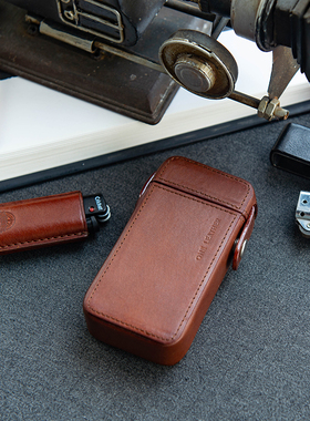 一皮oneleather 中支烟盒20支装真皮牛皮男高档金中华双中支烟壳