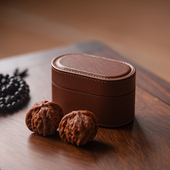 one leather 一皮核桃收纳盒高端随身密封文玩核桃盒