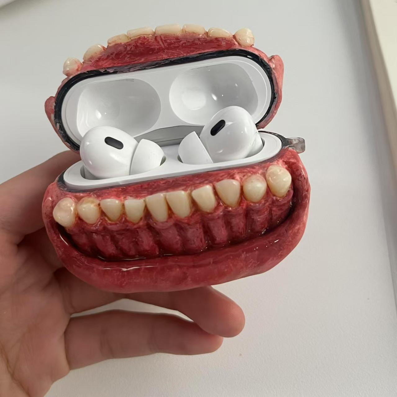 【八尾狐手工】假牙耳机套手工制作适用airpods pro2代耳机保护壳耳机保护套
