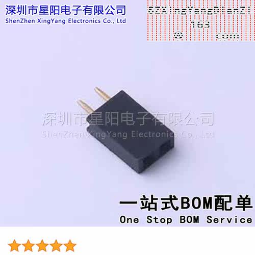 FFH25405-S02S1001K6K (10Pcs)2.54mm 1x2P排数 单排 总孔位数2间