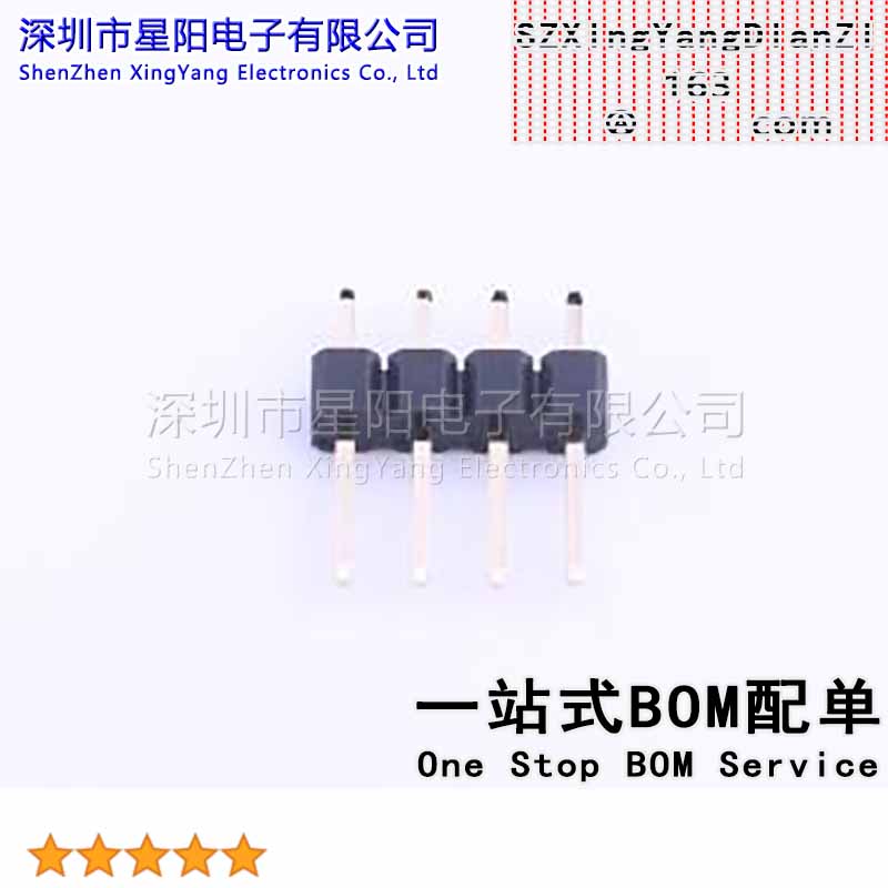 B-2100S04P-A110 (10Pcs)2.54mm 1x4P直插 排数 单排 总PIN位数4