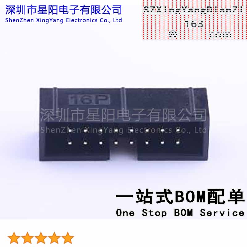 B-3000S16P-0110 (5Pcs)每排P数8 2x8P排数2 2.54mm 300系列 连接