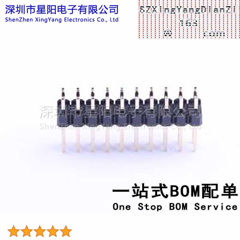 B-2100S20P-B110 (5Pcs)2.54mm 2x10P直插 排数 双排 总PIN位数20