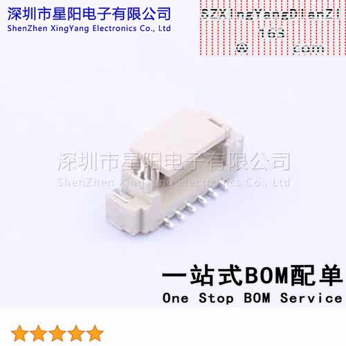 KH-A1251LF-06A (10Pcs)1.25mm 1x6P立贴 间距1.25mm插针结构1x6P