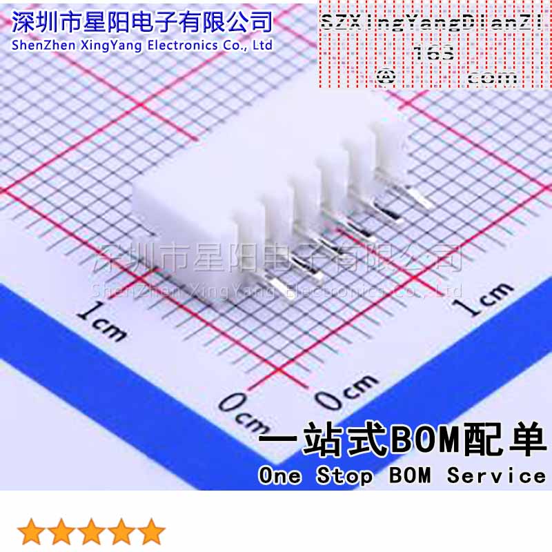 W-2001S06P-K000 (20Pcs)PH 2mm 1x6P打K参考系列PH间距2mm插针结