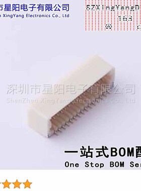 FWF10004-D30B14W5M 1mm 2x15P立贴 间距1mm插针结构2x15P排数2每