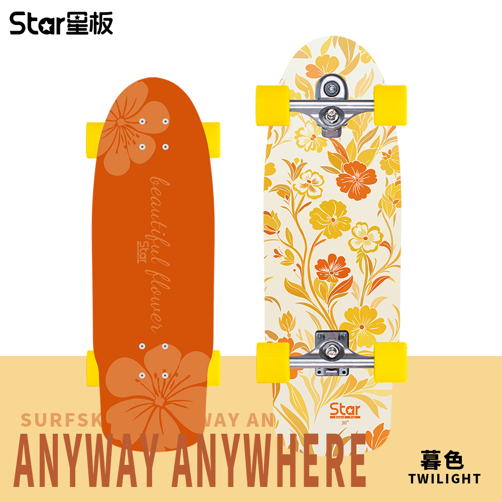 星板25新款陸沖新手入門成人滑板