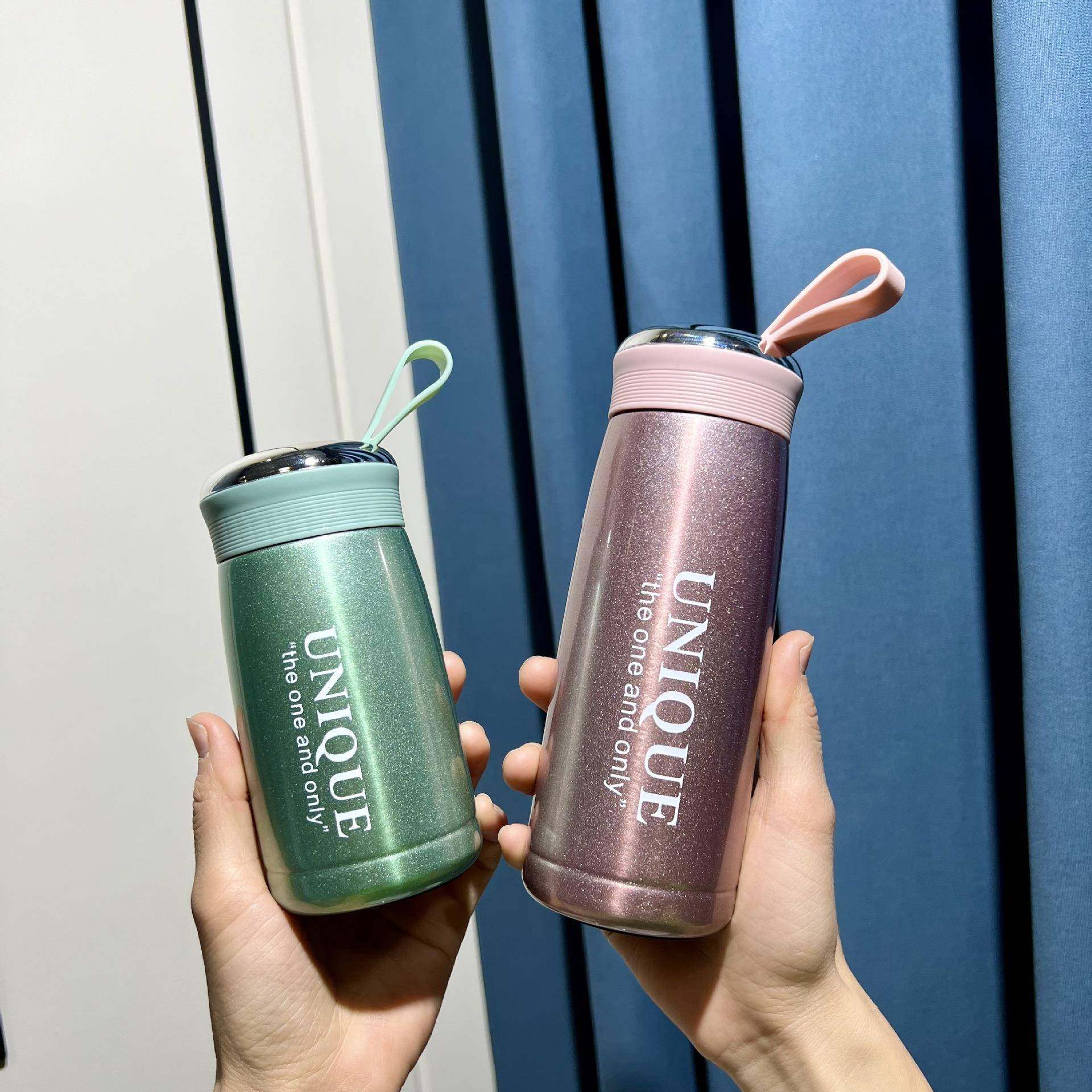 小巧手提简约304不锈钢带茶隔学生 便携水杯礼品杯真空保温杯,餐饮具,保冷/保温杯,淘宝优惠券,粉丝福利购,淘宝优惠卷