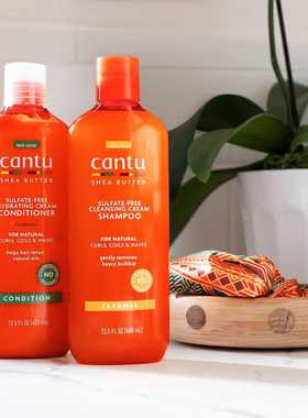 美国Cantu卷发护理洗发水发膜乳木果免洗椰子护发霜 shea butter