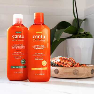 美国Cantu卷发护理洗发水发膜乳木果免洗椰子护发霜 shea butter