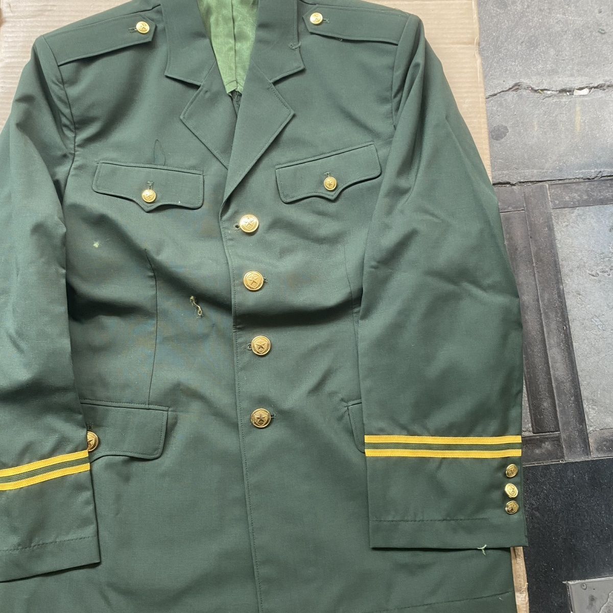 老库存87橄榄绿上衣87凡立丁春秋服上衣毛料夏服工作服收藏服3503