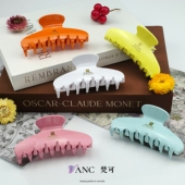 梵可Vanc醋酸糖果色多巴胺抓夹 纯色高质感大号后脑勺盘发鲨鱼夹