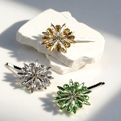 法式 复古水晶边夹高质设计感侧边夹碎发前额夹刘海夹气质优雅头饰