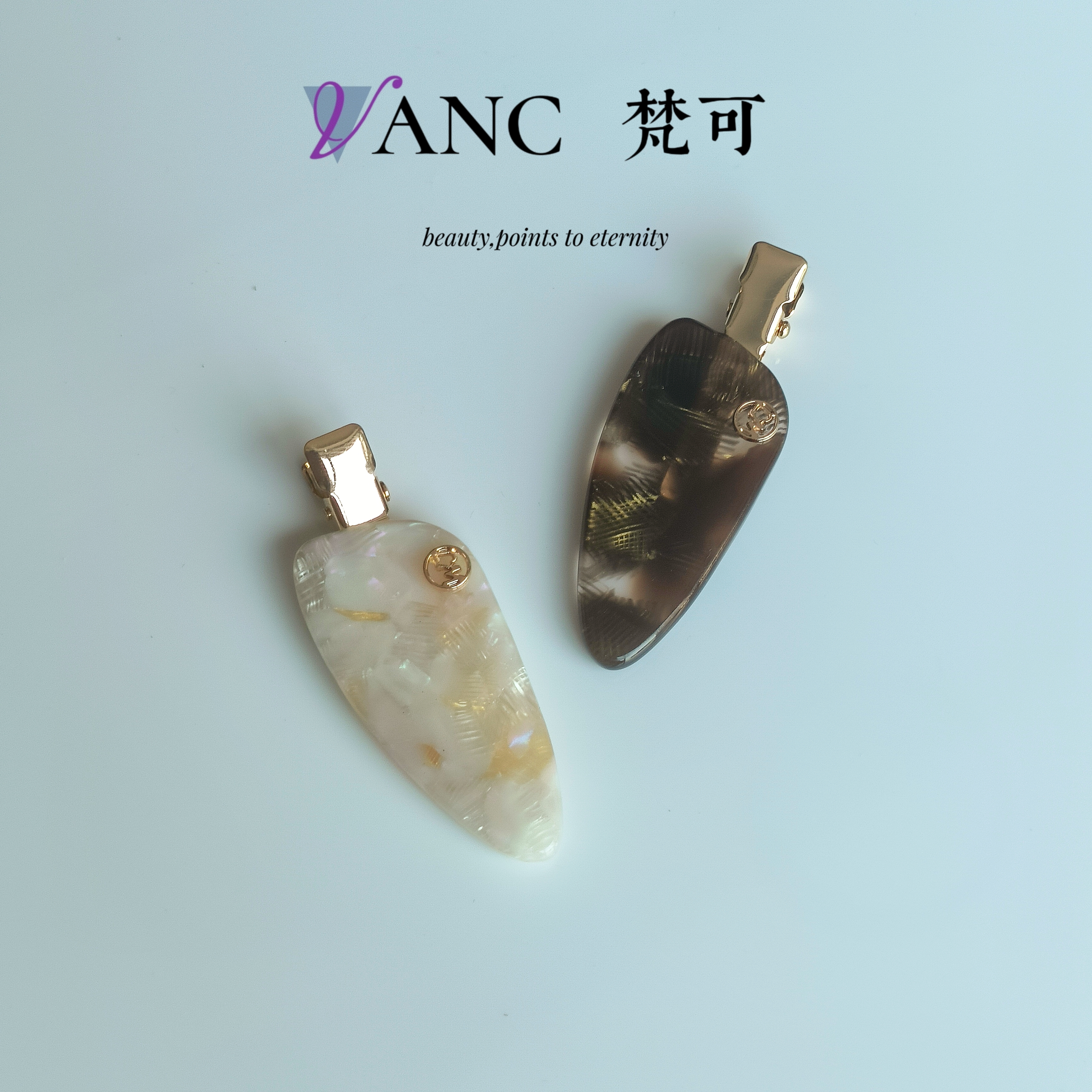 醋酸侧边夹无痕发夹抓力足不伤发