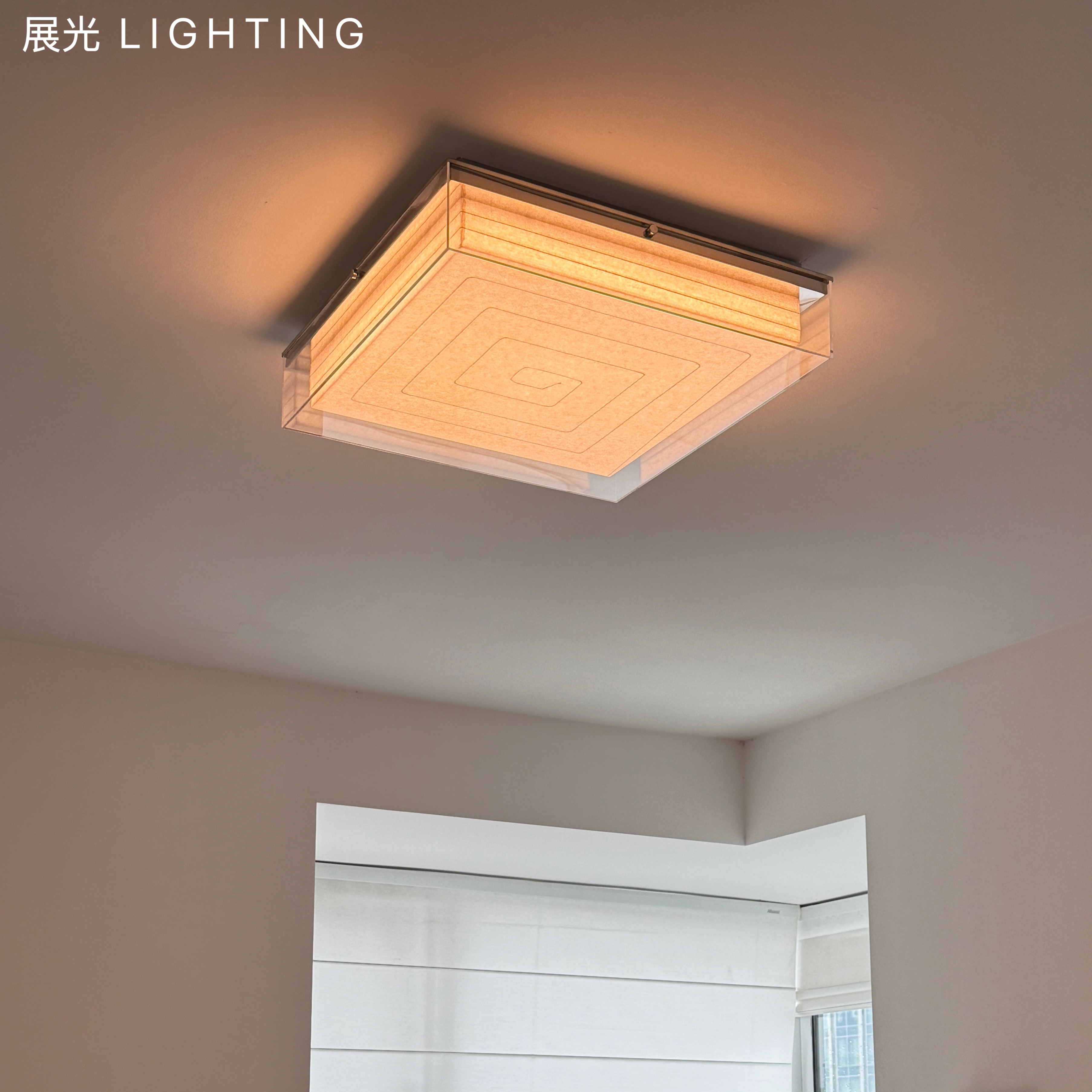 季裕棠包豪斯风方形吸顶灯卧室餐厅书房现代简约不锈钢边框灯具