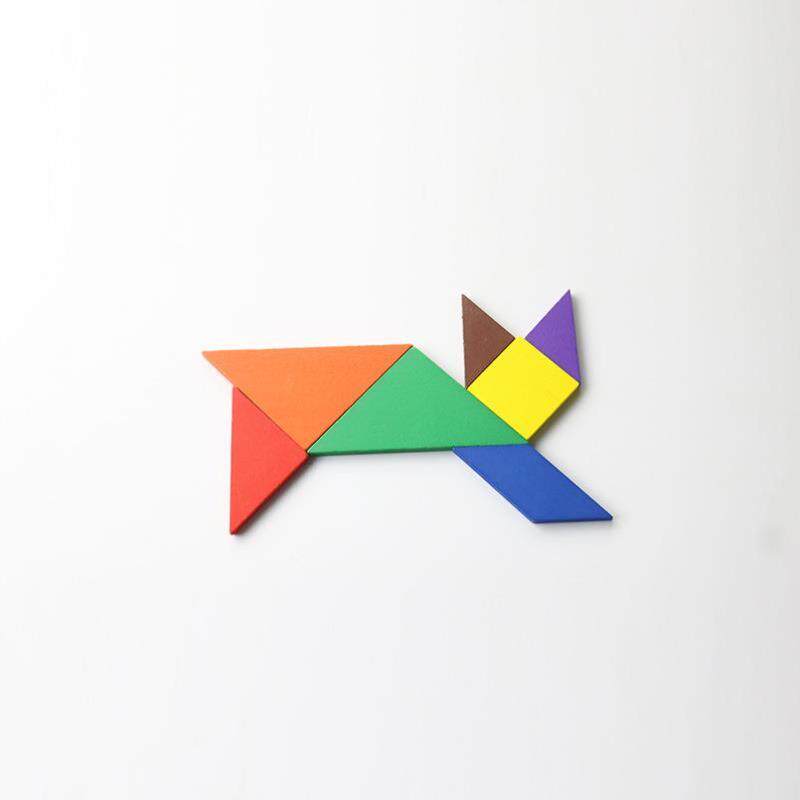 智力开发立体幼儿园拓展儿童用四巧板彩色学生七巧板拼图拼版玩具