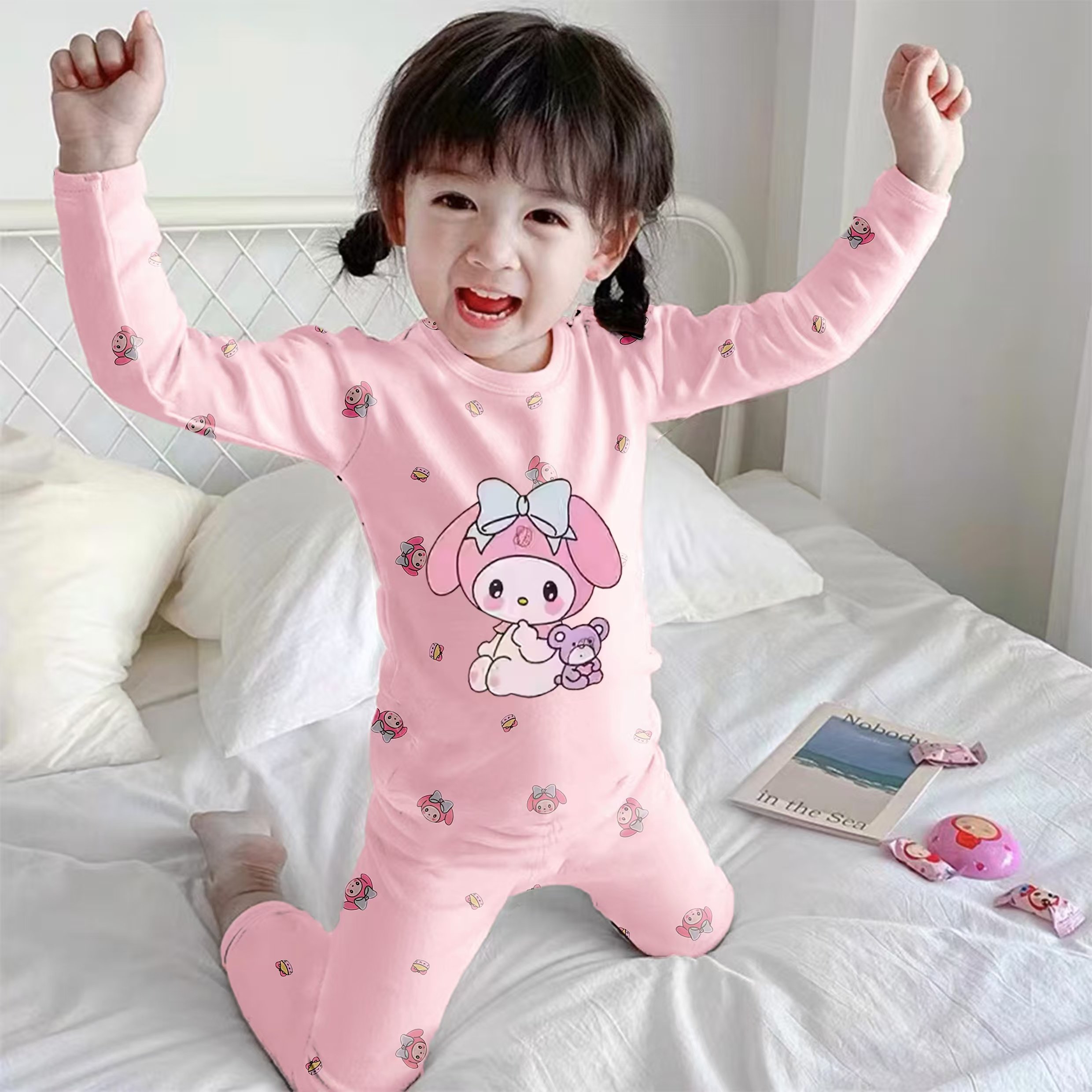 秋冬款儿童保暖内衣套装纯棉无骨秋衣秋裤女童线衣线裤宝宝棉毛衫