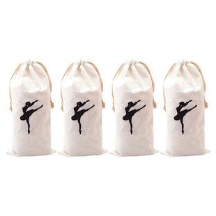 4 Pcs Accessories for Girls Canvas Drawstring Ballet Pointe