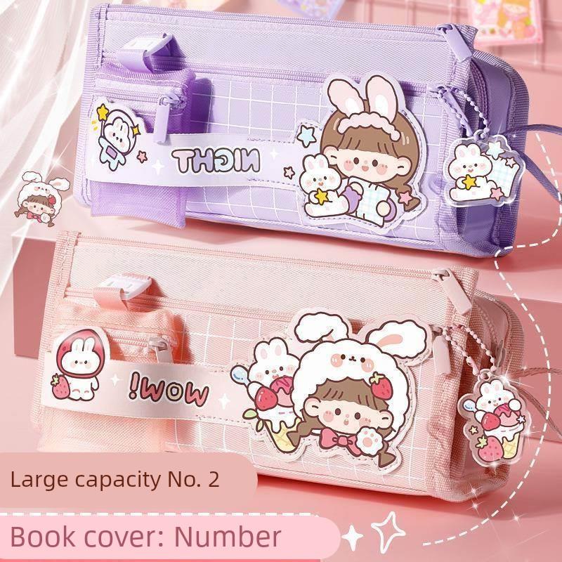 Korea Cute Pencil Cases for Girls Pencilcase Waterproof Canv