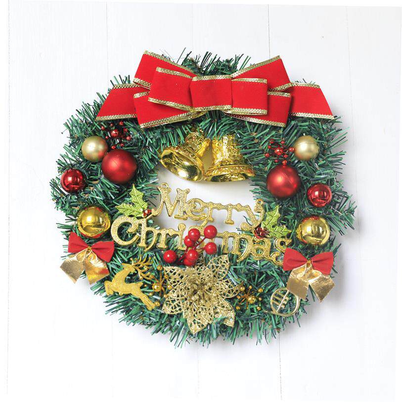 Christmas decoration wreath 30CM rattan wreath PVC simulatio