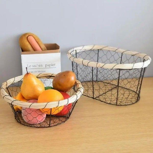 Modern Metal Snacks Storage Basket for Home and Office