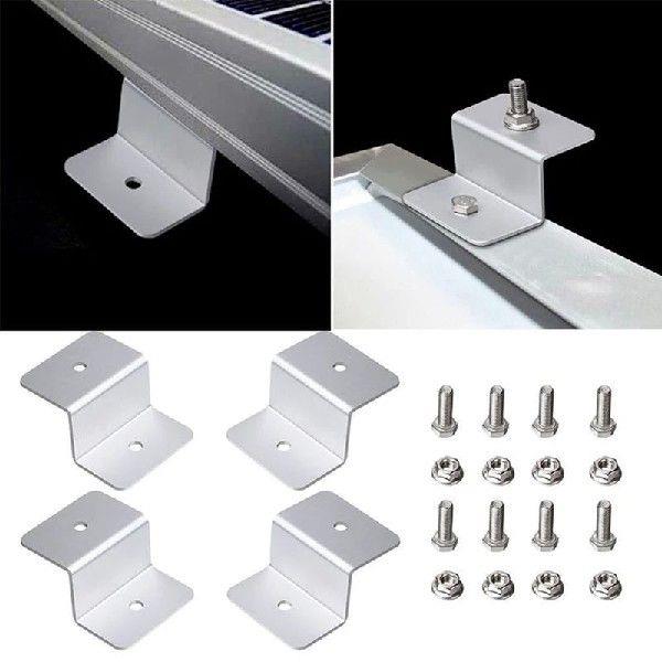 4/8pcs Solar Panel Mounting Z Brackets Aluminum