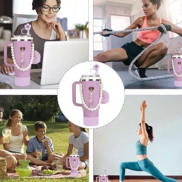 Water Bottle Holder with Handle Protective Silicone Sleeve