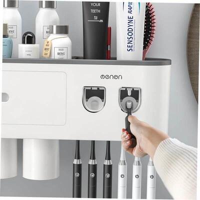 bathroom holder shelf rack shower caddy set toothbrush wall