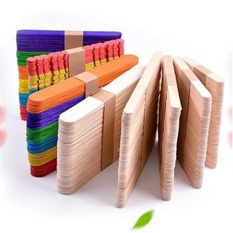 50 Pcs Craft Sticks Ice Cream Sticks Wooden Popsicle Sticks
