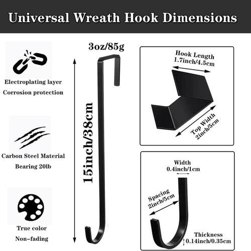 Wreath Hanger Front Door Single Hook Christmas Decoration