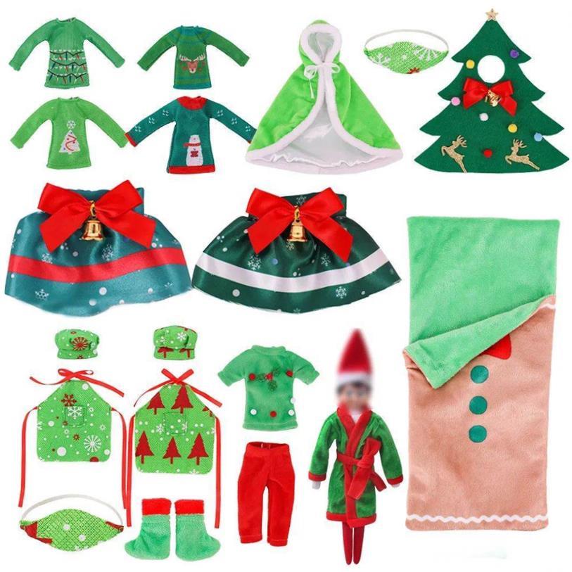 Kawaii Elf On The Shelf Christmas Accessories Green Series S