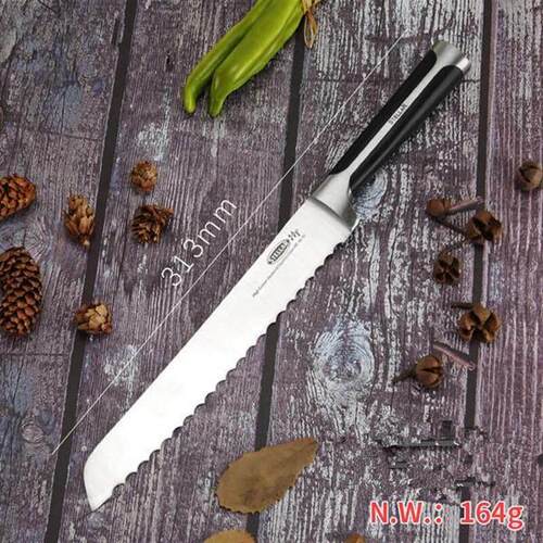 Stainless steel Serrated Bread Knife 不锈钢锯齿面 面包刀 烘