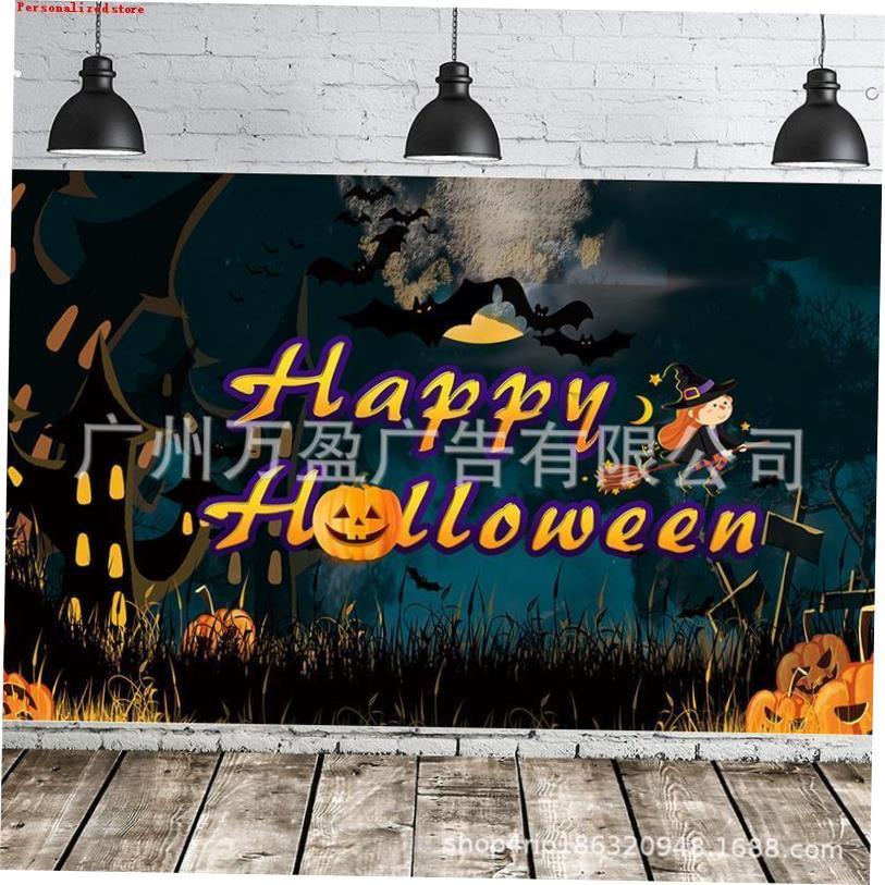 Halloween Banner Background Cloth Decoration Door Curtain Gh