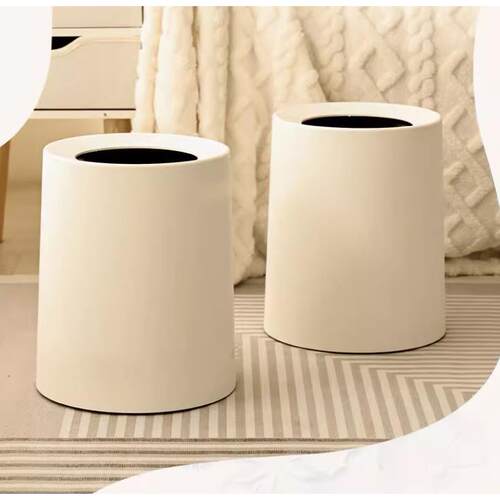 Creative household without cover double trash cans sitting