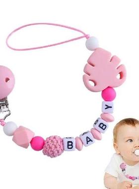 Pacifier Chain Clip Baby Initial Letter Name Pacifier Clip