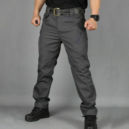 Men Tactical cargo Pants Army Fashion Outdoor Hiking kking C