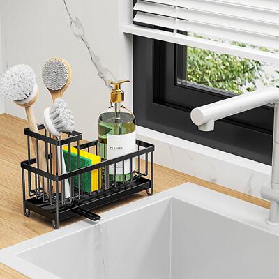 Sponge Holder for Kitchen Sink Sink Caddy Organizer Brush