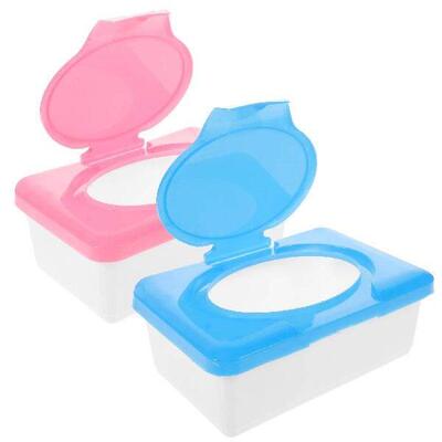 2pcs Reusable Wet Tissue Box Household Desktop Case Wet