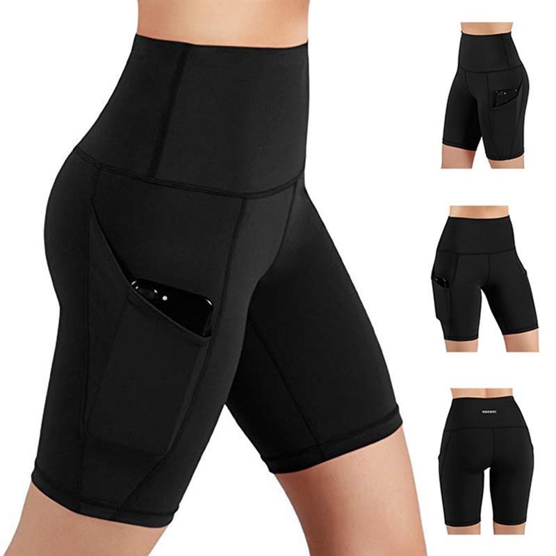 New Fashion Women Cycling Shorts Black High Waist Skinny Str