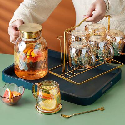 Transparent drinking glass heat-resistant water cup tea cup