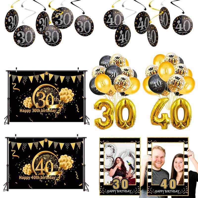 .Birthday Background Decor 30 40 50 Birthday Party Decor