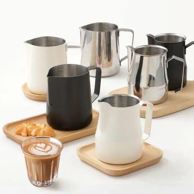 Coffee Milk Frothing Pitcher Jug 304 Stainless Steel With Sc