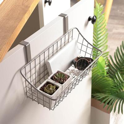 Wire Wall Grid Basket Hanging Display Shelf 橱柜门后床边挂篮