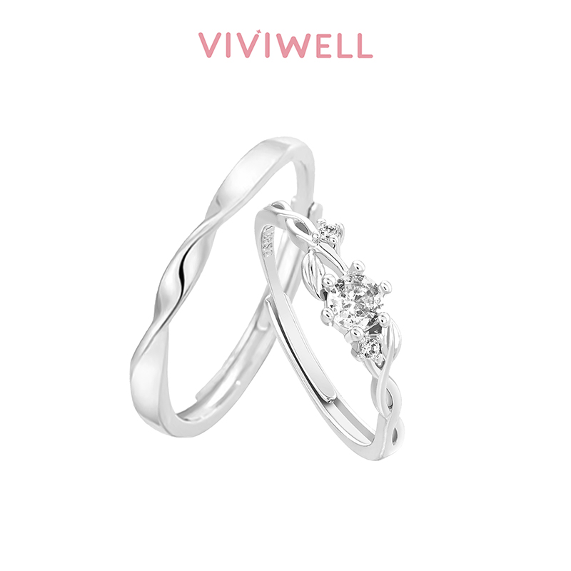 VIVIWELLS925【相思柳】情侣对戒