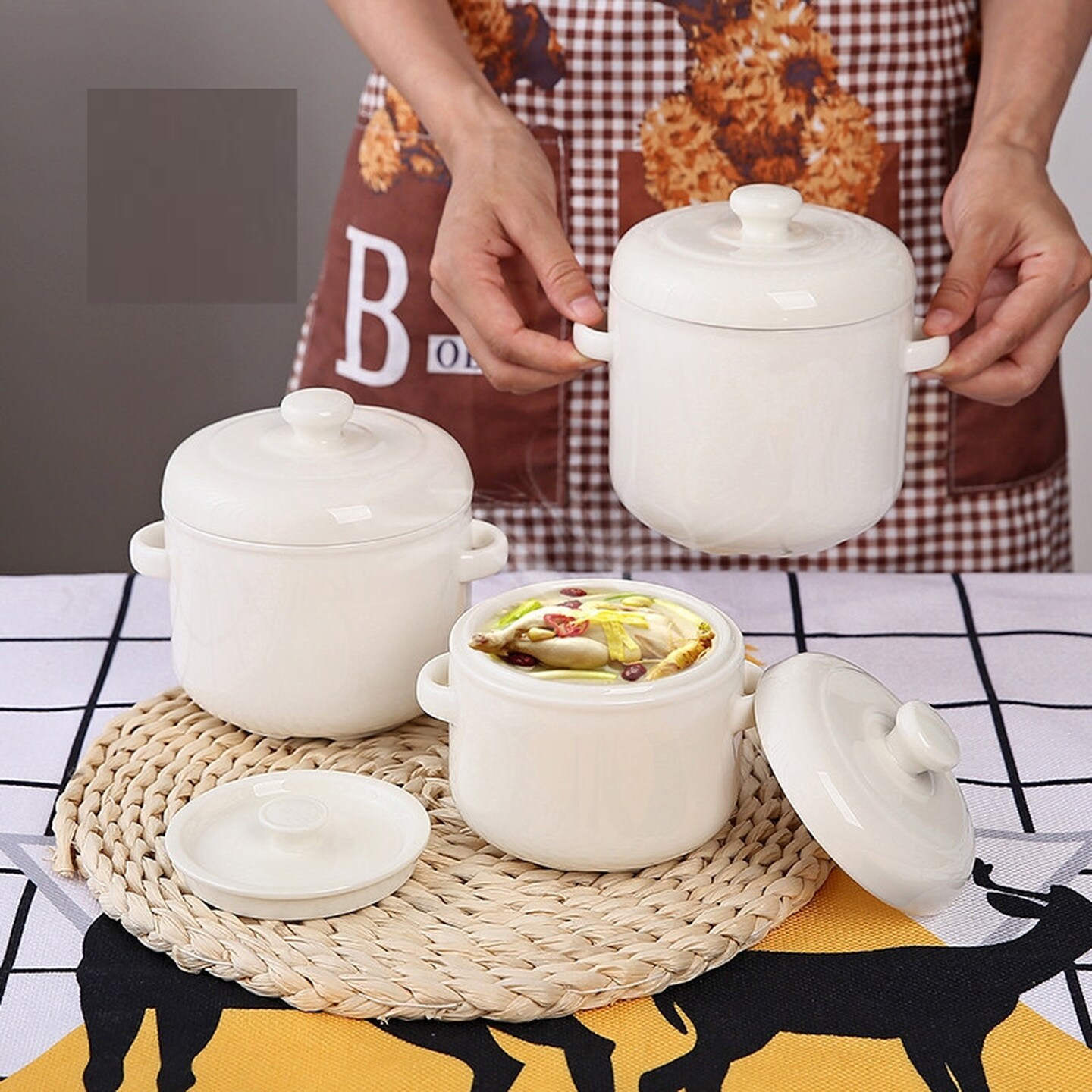 炖盅隔水炖家用隔水炖盅双耳宝宝辅食蒸碗鸡蛋羹煲汤汤盅双盖瓦罐