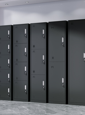 单门更衣柜员工柜铁皮柜单人柜钢制更衣箱简易办公衣柜带锁储物柜