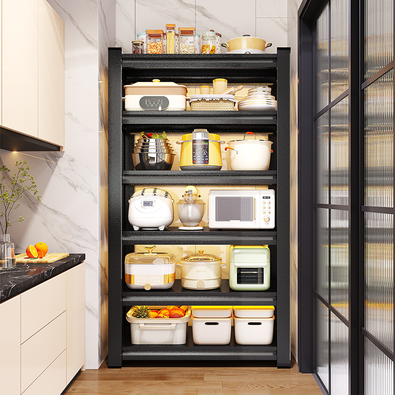 厨房微波炉置物架多功能收纳架家用多层货架客厅书架地下室储物架