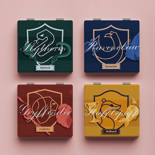 哈利波特小镜子迷你随身镜手持化妆镜子学生宿舍补妆镜双面图案