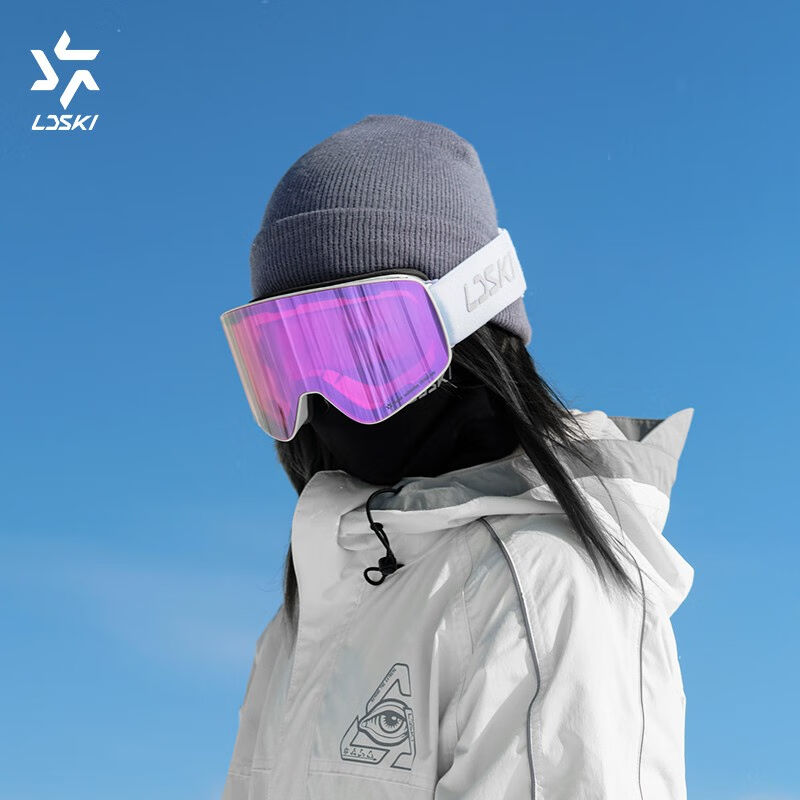 凌凍雪LDSKI滑雪眼鏡單雙板男女滑雪鏡雙層護目鏡片防霧防風可卡