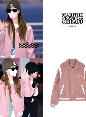 国现速发Marithe复古棒球服jennie朴秀荣同款加厚夹克羊毛呢外套